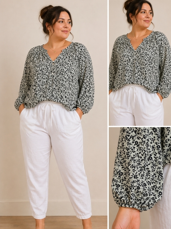 J. Jill Tops - J Jill Floral Tunic Top